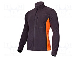 Fleece sweatshirt; Size: XXXL; graphite-orange; 290g/m2
