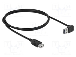 Cable; USB 2.0; gold-plated; 1m; black; 24AWG,28AWG; 480Mbps