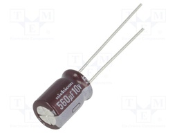 Capacitor: electrolytic; low impedance; THT; 560uF; 10VDC; ±20%