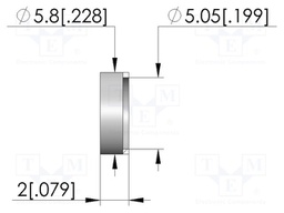 Sleeve for test probe; brass; DS-810; Features: magnetic; L: 2mm