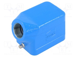 Enclosure: for Han connectors; Han Ex; size 6B; for cable; angled