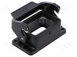 Enclosure: for HDC connectors; Han® B; size 6B; with latch; black