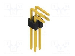 Connector: pin strips; pin header; male; PIN: 4; 1.27mm; THT; 2x2