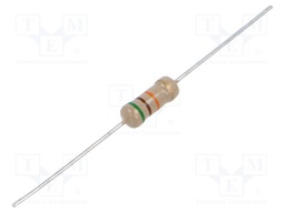 Resistor: carbon film; THT; 51kΩ; 1W; ±5%; Ø5x12mm; axial