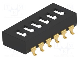 Switch: DIP-SWITCH; Poles number: 6; OFF-ON; -0.025A/24VDC; Pos: 2