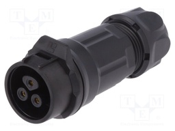 Plug; Connector: circular; size 16; 02; female; PIN: 3; for latch