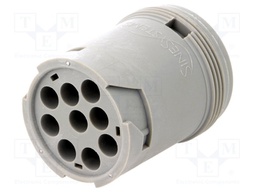 Connector: wire-wire; AHD; plug; male; PIN:9; Locking: bayonet