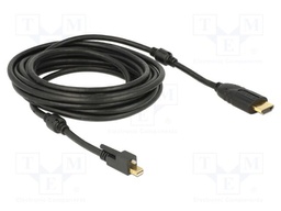 Cable; HDMI plug,mini DisplayPort plug; Len: 5m; black; 32AWG