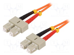 Connector: fiber optic; patchcord; multi mode duplex (MM); male