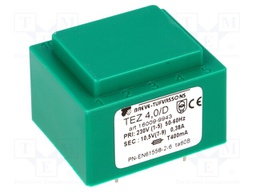 Transformer: encapsulated; 4VA; 230VAC; 10.5V; 380.9mA; IP00; 150g