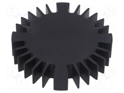 Heatsink; LED; Ø: 70mm; H: 15mm; Colour: black