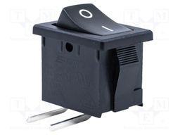 ROCKER SWITCH, SPST, 15A, 125VAC, BLACK