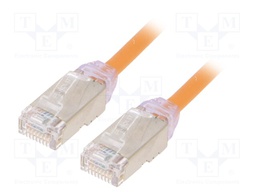 Patch cord; F/UTP,TX6A-28™; 6a; solid; Cu; LSZH; orange; Len: 3m
