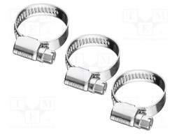 Worm gear clamp; W: 9mm; Clamping: 12÷20mm; stainless steel; W4