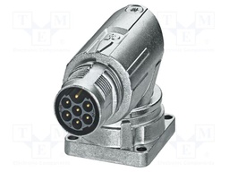 Connector: M17; socket; M17 PRO; PIN: 7; 630V; 14A; IP67; 6+PE; angled