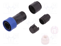 Connector: circular; plug; male; PIN: 10; w/o contacts; for cable