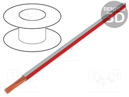 Wire; FLRY-A; 1x0.35mm2; stranded; Cu; PVC; white-black; 60V