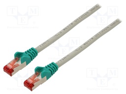 Patch cord; S/FTP; 6; stranded; Cu; LSZH; grey; 5m; halogen free