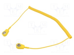 Coiled earth lead; ESD; black; 1MΩ; 2m