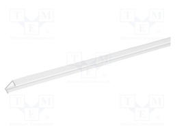 Profiles for LED modules; white; L: 1m; MICRO-PLUS; aluminium
