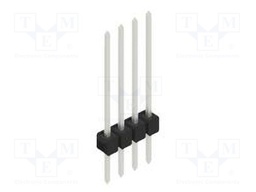 Connector: pin strips; pin header; male; PIN: 4; 2.54mm; THT; 1x4