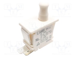 Switch: push-button; Pos: 2; SPDT; 12A/250VAC; white; Illumin: none