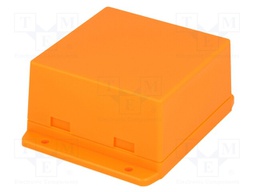 Enclosure: multipurpose; X: 80.6mm; Y: 80mm; Z: 43.5mm; ABS; orange