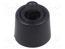 Quick mounting foot; black; polyetylene; A: 8.1mm; B: 20mm; C: 18mm
