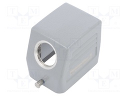 Enclosure: for rectangular connectors; size 3; for cable; angled