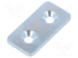 Flat bar; for profiles; W: 20mm; L: 40mm; steel; Colour: steel
