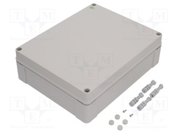 Enclosure: multipurpose; X: 270mm; Y: 340mm; Z: 106mm; INDUSTRIAL