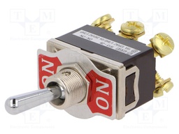 Switch: toggle; Pos: 2; DPDT; ON-ON; 10A/250VAC; Leads: M4 screws