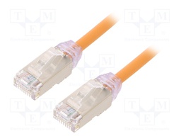 Patch cord; F/UTP,TX6A-28™; 6a; solid; Cu; LSZH; orange; Len: 5m