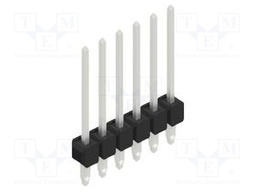 Connector: pin strips; pin header; male; PIN: 6; 2.54mm; THT; 1x6