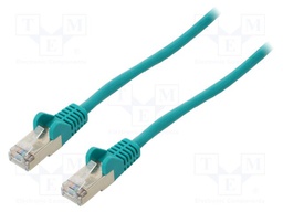 Patch cord; SF/UTP; 5e; stranded; CCA; PVC; green; 3m; 26AWG