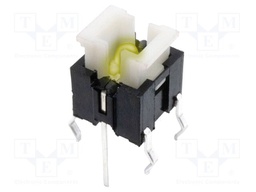 Microswitch TACT; SPST-NO; Pos: 2; 0.05A/12VDC; THT; LED; yellow
