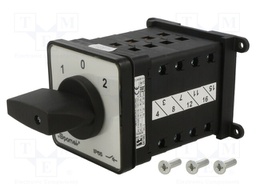 Switch: cam switch; Stabl.pos: 3; 100A; 1-0-2; flush mounting; IP65