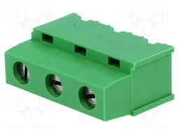 PCB terminal block; angled 90°; 7.5mm; ways: 3; on PCBs; terminal