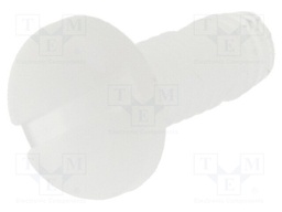 Screw; M2,5x8; Head: cheese head; slotted; plastic; Colour: natural