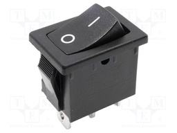 ROCKER SWITCH, SPDT, 15A, 125VAC, BLACK