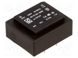 Transformer: encapsulated; 0.7VA; 230VAC; 18V; 39mA; Mounting: PCB