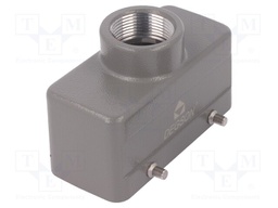 Enclosure: for HDC connectors; size D16B; for cable; straight