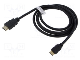 Cable; HDCP 2.2,HDMI 2.0; HDMI plug,mini HDMI plug; PVC; black