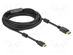 Cable; DisplayPort plug,HDMI plug; Len: 10m; black; 28AWG; black