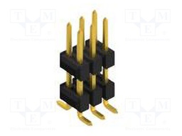 Connector: pin strips; pin header; male; PIN: 6; 2.54mm; SMT; 2x3
