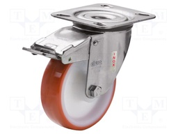 Transport wheel; Ø: 80mm; W: 30mm; H: 107mm; torsional with lock