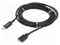 Cable; optical; USB A plug,USB B micro plug; 5m; black; 10Gbps