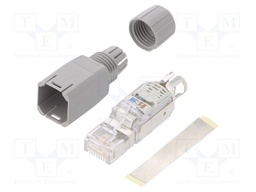 Plug; RJ45; PIN: 8; Cat: 5; gold-plated; Layout: 8p8c; 26AWG÷23AWG