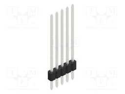 Connector: pin strips; pin header; male; PIN: 5; 1.27mm; THT; 1x5