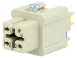 Connector: HAN; female; Quick Lock; PIN: 4; 3+PE; size 3A; 10A; 600V